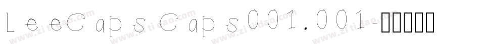 LeeCaps Caps001.001字体转换